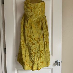 Maeve Strapless Yellow Floral Dress